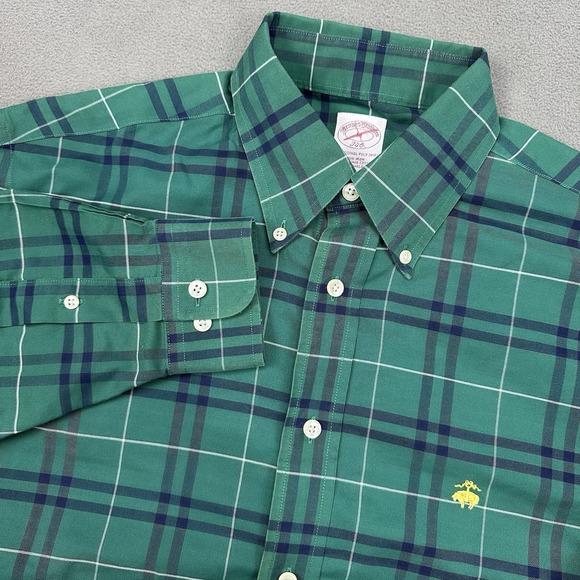 Brooks Brothers Other - Brooks Brothers 346 Original Polo Shirt Green Plaid Button Down Long Sleeve M